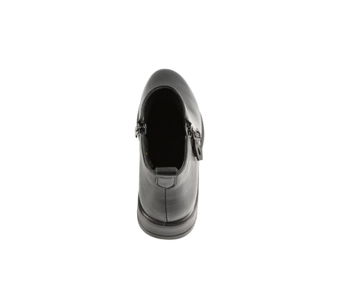 Ghete casual, dama, FORMAZIONE, 76-76 negru, piele naturala